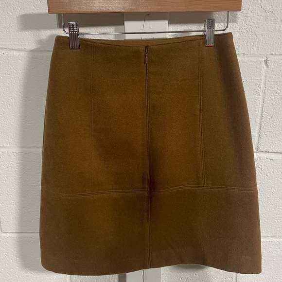 Ann Taylor Loft Camel Wool Blend A-line Mini Skirt Sz 0 - Picture 5 of 5
